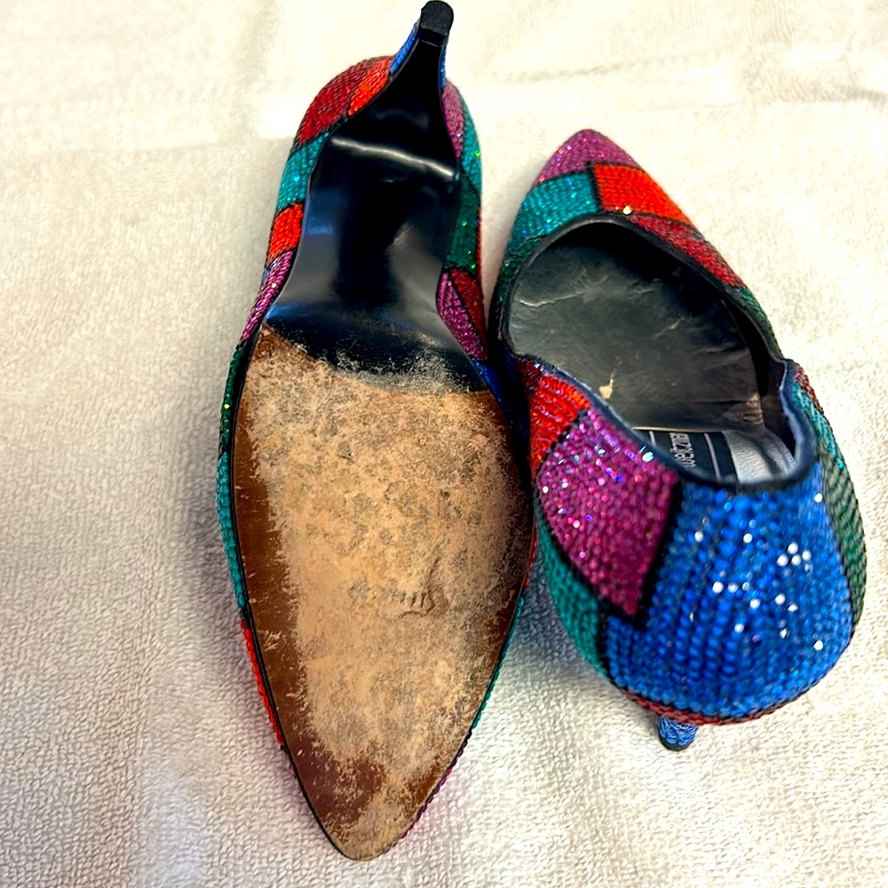 Vintage Stuart Weitzman Signature Total Rhineston… - image 7